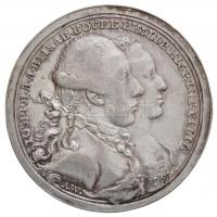 Ausztria 1760. II. József és Bourbon Izabella pármai hercegnő jelzetlen Ag emlékérem esküvőjük alkalmából. Szign.: Franz Anton Widemann (6,72g/28mm) T:2,2- ph. Austria 1760. IOSEPH A A ELISAB BOVRB PHILIP HISP INF FILLIA / FELIX CONNVBIVM - CELEBRAT VINDOB/VI OCT MDCCLX unmarked Ag medallion commemorating the marriage of Joseph II and princess Isabella of Parma. Sign.: Franz Anton Widemann (6,72g/28mm) C:XF,VF edge error