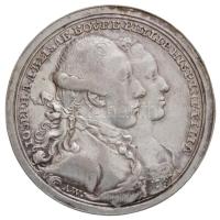 Ausztria 1760. "II. József és Bourbon Izabella pármai hercegnő" jelzetlen Ag emlékérem esküvőjük alkalmából. Szign.: Franz Anton Widemann (6,72g/28mm) T:2,2- ph. Austria 1760. "IOSEPH  A  A  ELISAB  BOVRB  PHILIP  HISP  INF  FILLIA / FELIX CONNVBIVM - CELEBRAT VINDOB/VI  OCT  MDCCLX" unmarked Ag medallion commemorating the marriage of Joseph II and princess Isabella of Parma. Sign.: Franz Anton Widemann (6,72g/28mm) C:XF,VF edge error