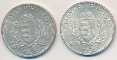 1938. 1P Ag (2x) T:2
