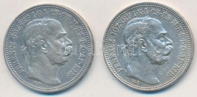 1912KB 1K Ag "Ferenc József" (2x) T:2 kis ph.