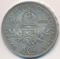 Ausztria 1908. 1K Ag "Jubileum" T:2  Austria 1908. 1 Corona Ag "Jubilee" C:XF