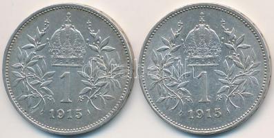Ausztria 1915. 1K Ag "Ferenc József" (2x) T:2
Austria 1915. 1 Corona Ag "Franz Josep...