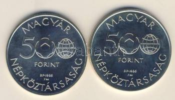 1986. 500Ft Ag + 500Ft Ag "Labdarúgó VB" pár T:BU Csak 8000db!