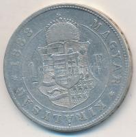 1888KB 1Ft Ag "Ferenc József / Barokk címer" Körmöcbánya T:2- kis ph.
Hungary 1888KB 1 Fo...