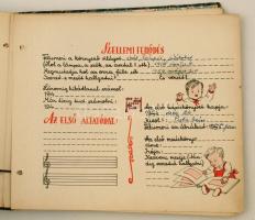 cca 1953 "Szemünk fénye" - régi babanapló, kitöltve