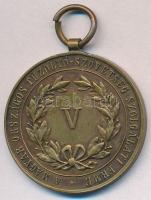 1904. "A Magyar Országos Tűzoltó Szövetség V éves Szolgálati Érme" aranyozott Br kitünteté...