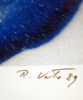 Némethy Vető Katalin (1950-): Cím nélkül. Computer print 19/100, papír, jelzett, üvegezett keretben,...