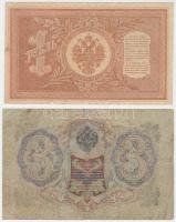 Orosz Birodalom 1912-1917. (1898) 1R + (1905) 3R + (1909) 10R (2x)  Szign.: Shipov T:III
Russian Em...