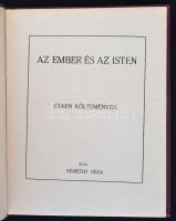 Némethy Géza : Az ember és az isten. Bp., 1930, Glória. Kiadói aranyozott egészvászon-kötésben, jó á...