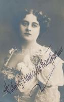 Hedwig Francillo Kaufmann(1881-1948) osztrák énekesnő fotólapja, rajta saját kezű aláírásával