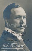 Fritz Feinhals(1869-1940) bajor operaénekes fotólapja, rajta saját kezű aláírásával