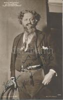 Wilhelm Diegelmann(1861-1934) német színész saját kezű aláírása az őt ábrázoló fotólapon