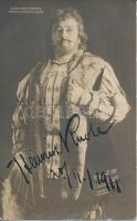 Heinrich Knote(1870-1953) német operaénekes saját kezű aláírása az őt ábrázoló fotólapon