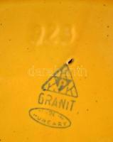 Gránit kerámia sárga vajtartó, kopásnyomokkal, jelzett, 28,5x15x8 cm