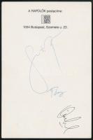 A Rapülők magyar együttes tagjainak aláírása (Geszti Péter, Berkes Gábor, Szentmihályi Gábor)