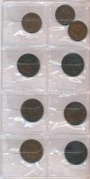 Orosz Birodalom 1875-1916. 53db-os kopek gyűjtemény éremtartó albumban T:vegyes
Russian Empire 1875...