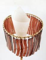 Artemide Ifigenia asztali lámpa, jelzett, müködik, üveg-réz-műanyag, apró hiba a burán, m:80 cm