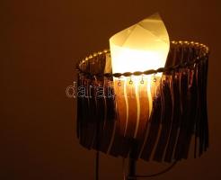 Artemide Ifigenia asztali lámpa, jelzett, müködik, üveg-réz-műanyag, apró hiba a burán, m:80 cm