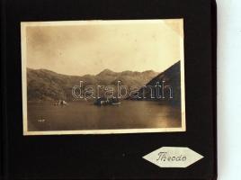 cca 1920 Fotók távoli tájakról(Tunisz, Nápoly, Athén, Velence, Luxor, Isztambul, stb.), albumba rend...