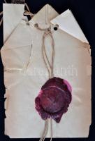 1925 IX. ker. kapitányság bűnjel regisztrációs dokumentum viaszpecséttel, 17x11cm