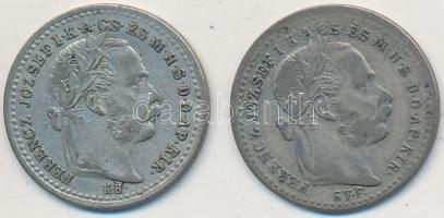 1870GYF+KB 10kr Ag "Ferenc József" (2xklf) T:2,2- patina
