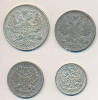 Orosz Birodalom 1911. 10k Ag + 1912. 5k Ag + 1913. 15k Ag + 20k Ag T:2
Russian Empire 1911. 10 Kope...