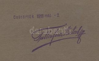 1918 Tallafusz Antal (?-?): "Vándorkedv" Turista Egyesület címere, tus-akvarell, karton, j...