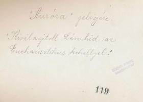 1938 A Lánchíd díszkivilágítással az Eucharisztikus kongresszus idején, Kerényi Ferenc fotója verzón...