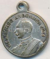 ~1914-1918. "Világháború Emlék 1914 - Ferenc József / II. Vilmos" ezüstözött fém medál fül...