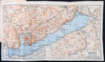 cca 1920 Grieben Balaton (Plattensee) Reiseführer képes utikönyv, térképpel / Picture tourist guide ...