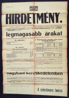 cca 1915-1917 I. világháborús plakátok a fővárosi tanács kiadásában.  Katonai és ellátási témákban, ...