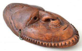 VT jelzéssel mázas kerámia maszk. Törzsi maszk másolata. / Ceramic mask 28x14 cm