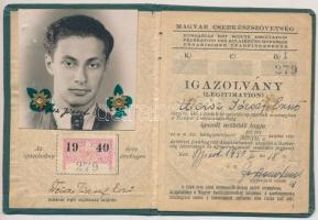 cca 1930 2 db cserkész igazolvány / 2 scout id s