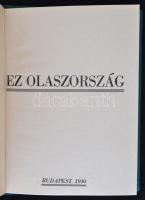 1940 Ez Olaszország. Stastisztikai, politikai és történelmi adatokat tartalmazó füzetecske. Egészvás...