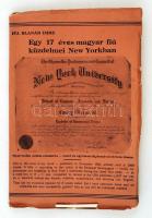 ifj. Blanár Imre: Egy 17 éves fiú küzdelmei New Yorkban. Dedikált! Bp., 1933. Révai. Kiadói illusztrált, kissé rojtos papírkötésben