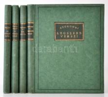 A Remekírók Pantheonja c. sorozat 4 db szép állapotú könyve: Csokonai: Legszebb versei, Dorottya. Schiller, Shakespeare. Bp., 1921. Pantheon, Kiadói papírkötésben