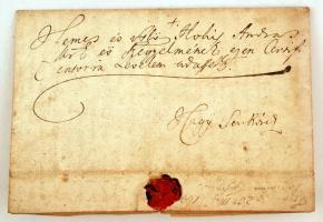 1760 Nedeczky József Pozsony vármegyei szolgabíró kétnyelvű (magyar-latin) levele. 3 beírt oldal