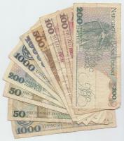 Lengyelország 1975-1988. 50Zl - 10.000Zl (10xklf) T:III,III-
Poland 1975-1988. 50 Zlotych - 10.000 ...