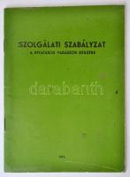 Szolgálati szabályzat a hivatásos vadászok részére. Bp., 1974.  34p.