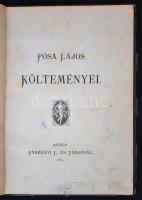 Pósa Lajos költeményei. Szeged, 1883. Endrényi L. és Társánál. Korabeli hiányos gerincű félvászon kötésben