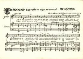 8 db RÉGI kottákat ábrázoló motívumlap, vegyes minőség / 8 old music sheet motive cards, mixed quali...