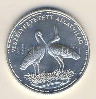 1992. 200Ft Ag "Veszélyeztetett állatvilág-gólya" T:BU