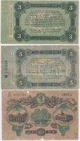 Orosz Polgárháború / Ukrajna és Krím / Odessza 1917. 3R + 5R + 25R hullámos vízjel T:I-,II,III-
Rus...