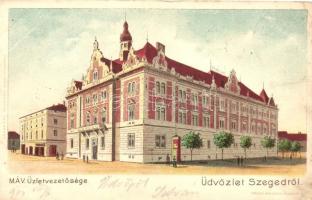 Szeged, MÁV üzletvezetősége, kiadja Endrényi Imre, Kosmos litho (Rb)