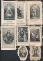 cca 1880-1900 Csipke szentképek, 14db különböző méretben és minőségben, cca 12x7cm