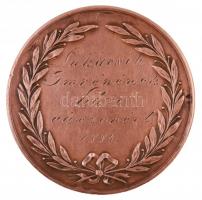 1887. "Békés Megyei Gazdasági Egyesület" gravírozott Br érem (45mm) T:2,2- ph