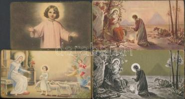 cca 1930-60 Szentképek különböző minőségben és méretben, benne lithok is, 35db, 11x6cm