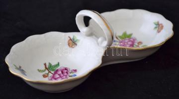 Herendi Eton mintás só-bors tartó, kézzel festett, jelzett, hibátlan, m:4 cm, h:14 cm