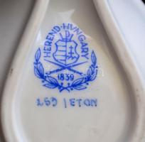 Herendi Eton mintás só-bors tartó, kézzel festett, jelzett, hibátlan, m:4 cm, h:14 cm