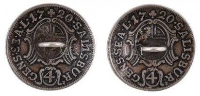 2db fém gomb Ausztria / Salzburg 1720. 4kr mintával